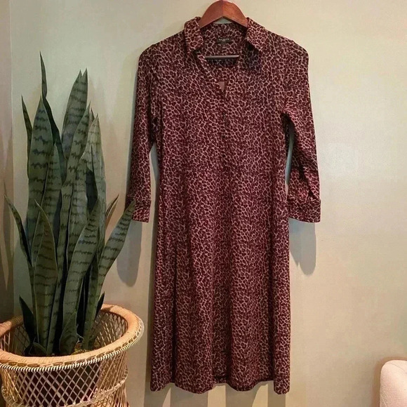TALBOT CHEETAH/LEOPARD PRINT MID LENGTH DRESS P - Picture 2 of 6
